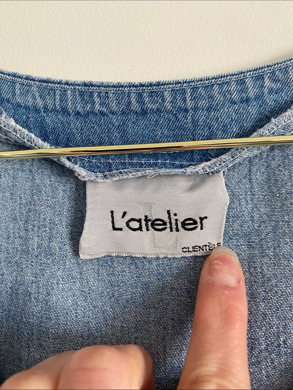 L’atelier Vintage Denim Button Front Midi Dress | Cotton | M - Picture 3 of 6